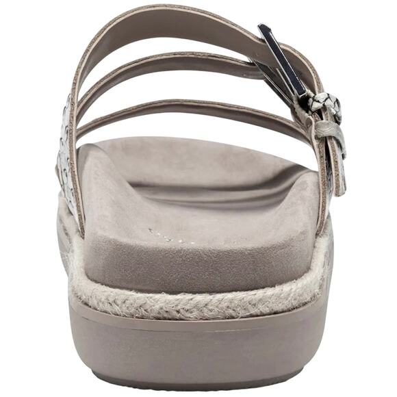 Vince Camuto Ciandra Tan Slide Sandal Size 8 Snake Print Leather Adjustable New - Picture 7 of 9